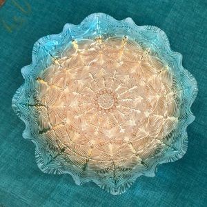 Azzurra Turkey Genuine Silver Glass Bowl Handmade